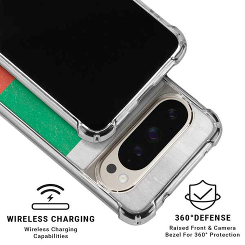 Bulgarian Flag Distressed Pixel 9 Pro XL Clear Case
